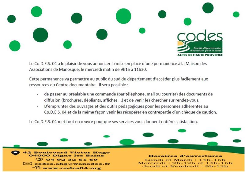 image communiction permanences Manosque