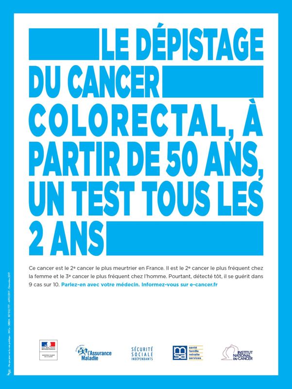 Dépistage cancer colorectal