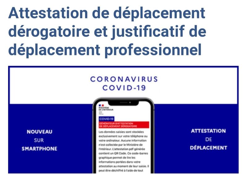 image attestation numerique de deplacement