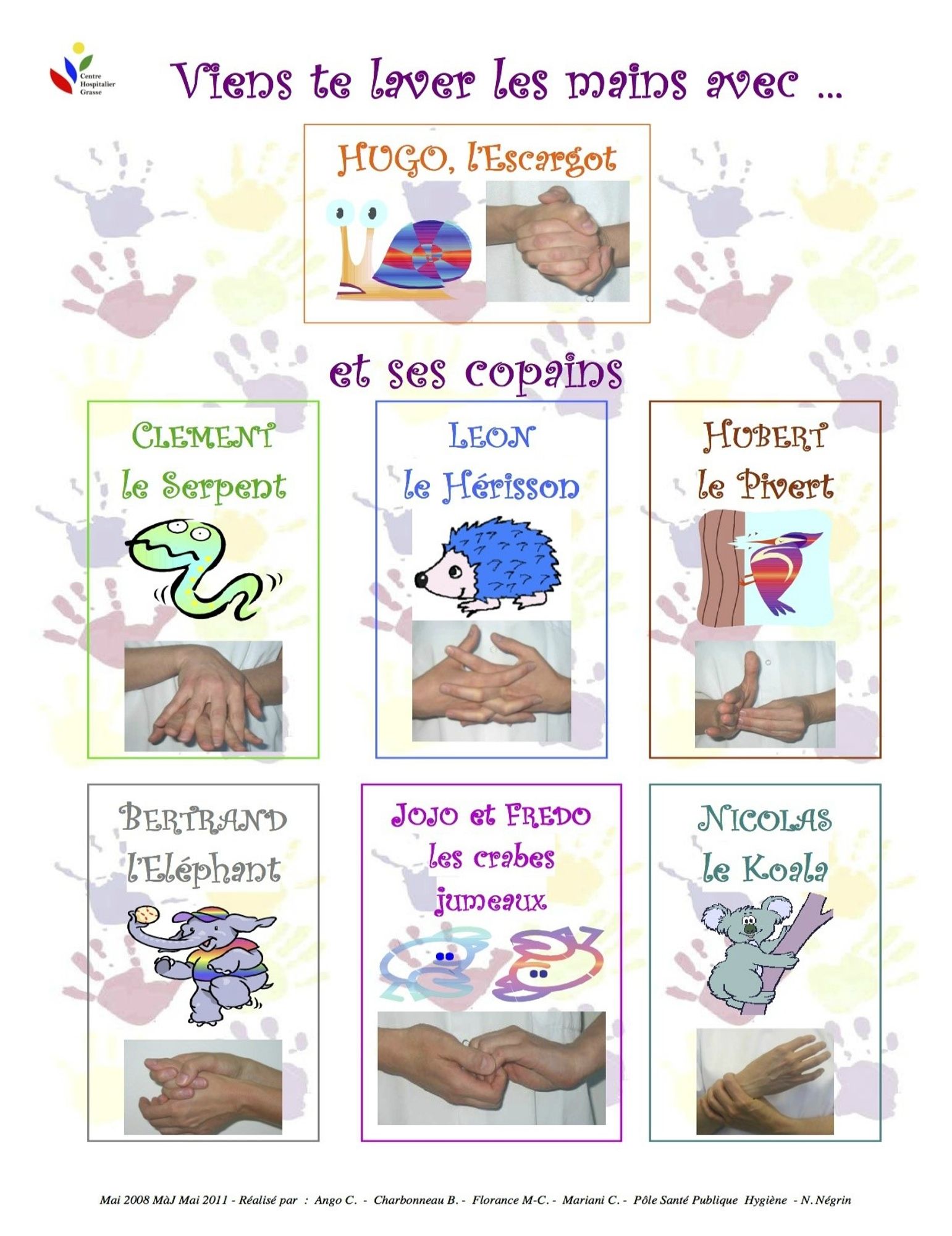 image affiche lavage des mains enfants