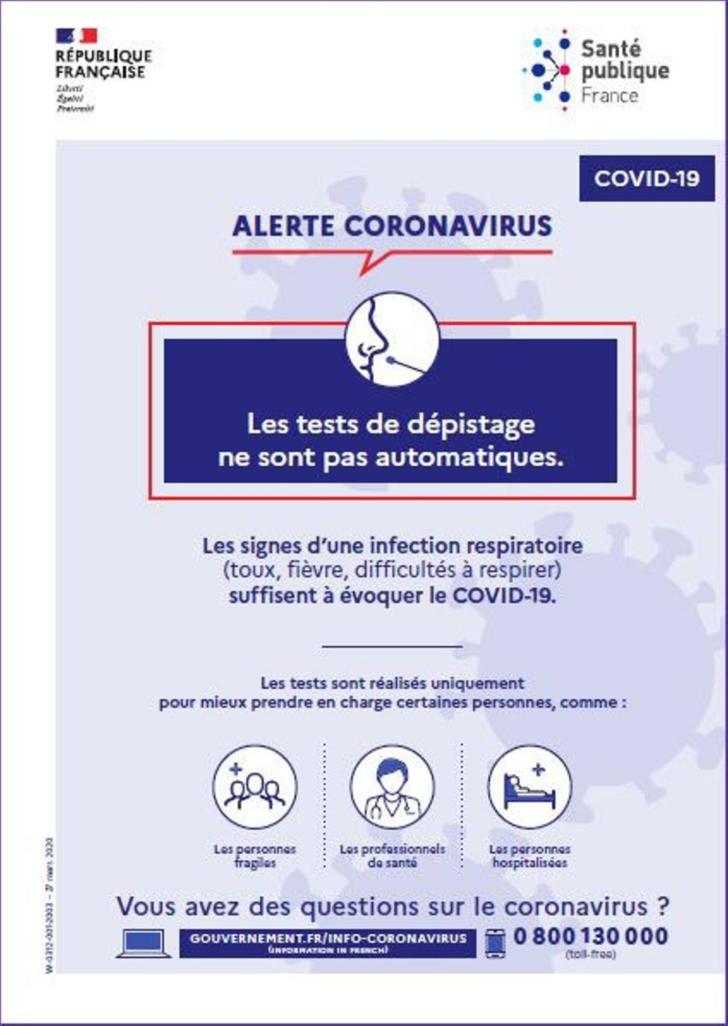 image Les tests de dépistages ne sont pas automatiques