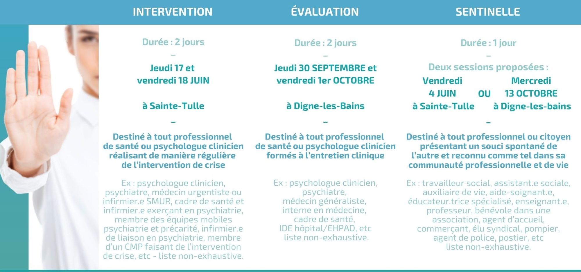 Dates formations crise suicidaire Alpes de Haute-Provence