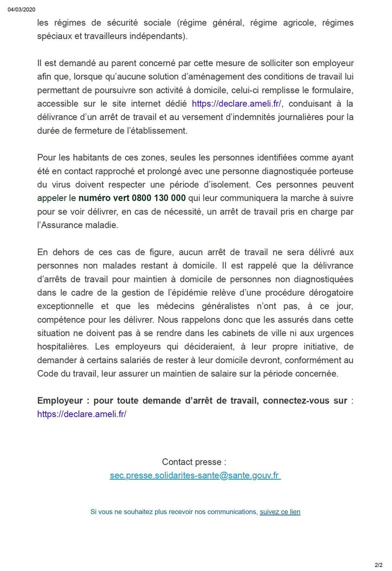 Communiqué Indemnités journalières page 2