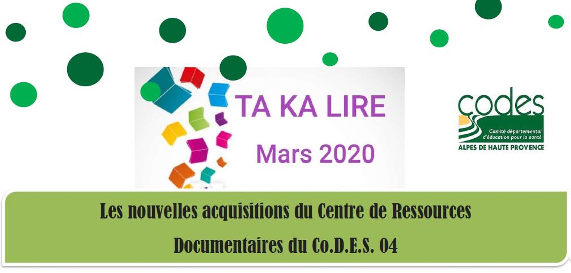 image TA KA LIRE MARS 2020