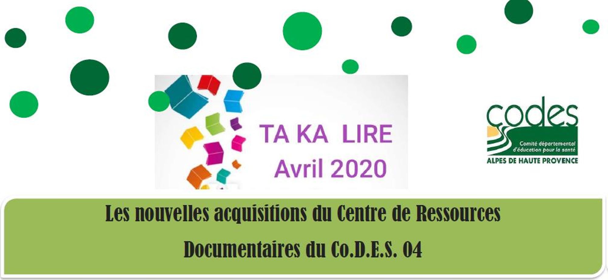 image TA KA LIRE Avril 2020