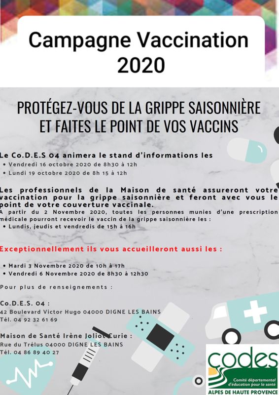 image affiche campagne vaccination 2020