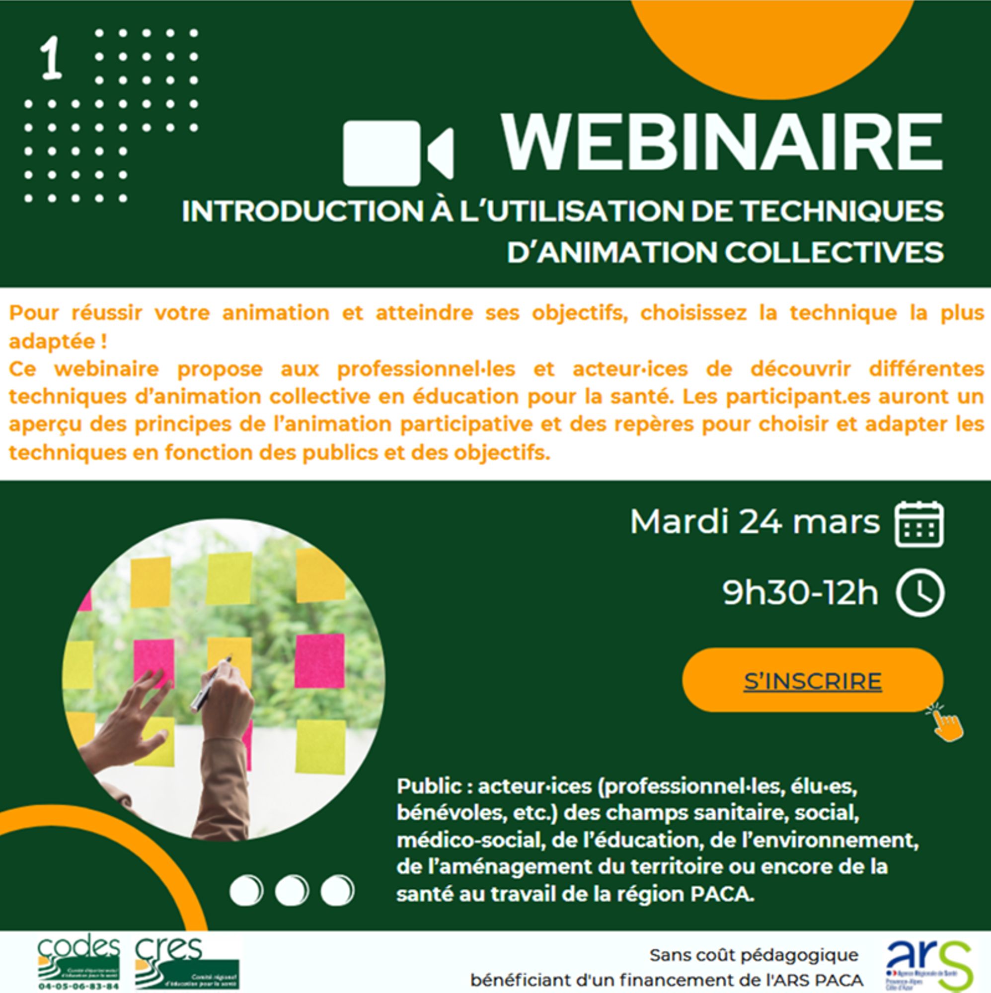Webinaire : Introduction aux techniques d’animation - 24 mars 2026