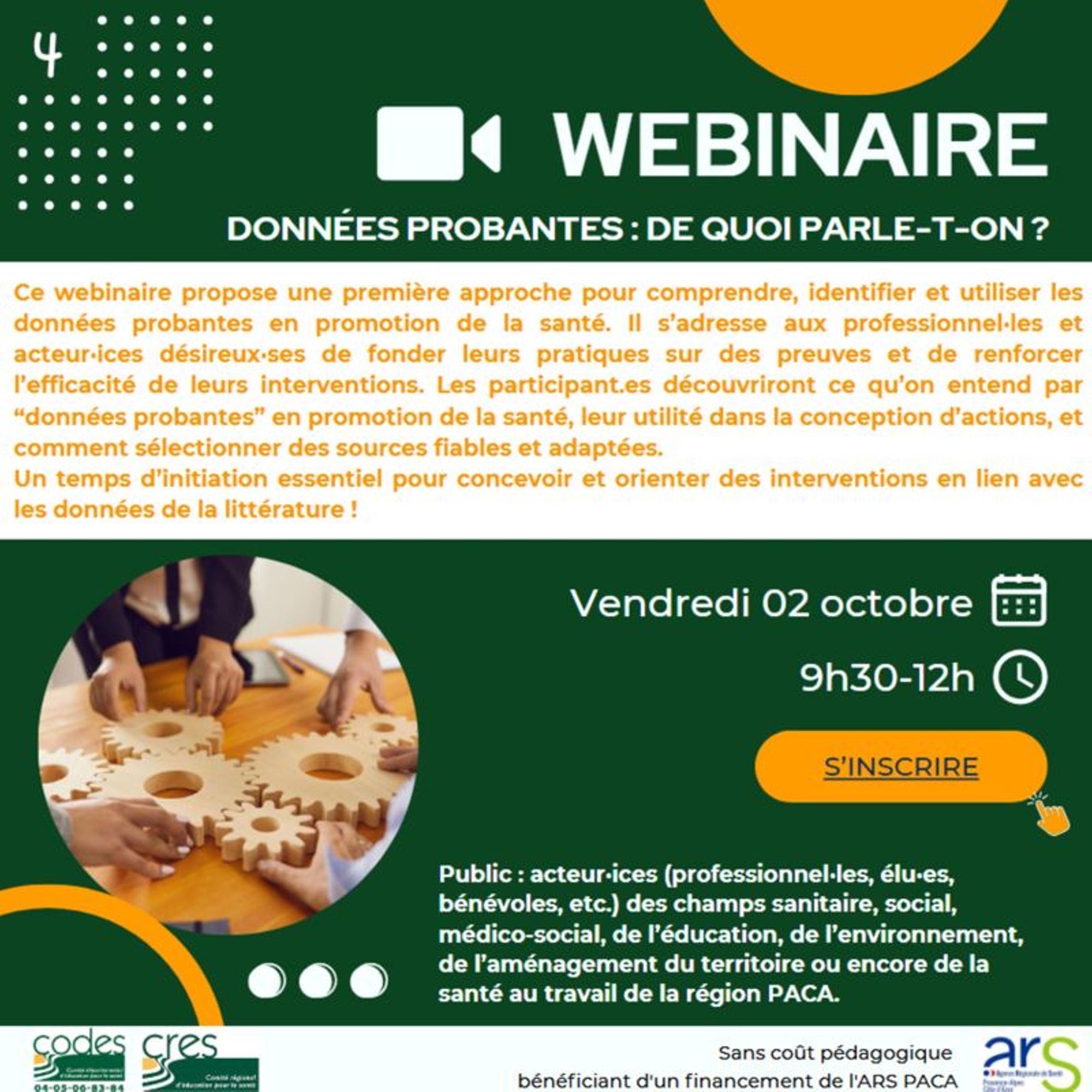 Webinaire : Données probantes. De quoi parle-t-on ? - 2 octobre 2026